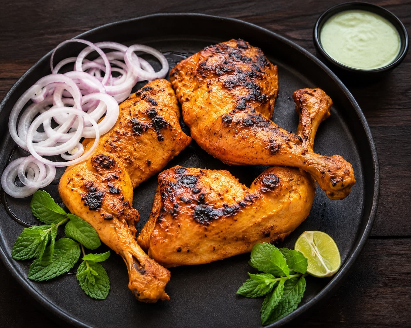 Tandoori chicken platter — MK's North Indian Restaurant, Noida